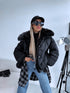Short jacket "NORTH FL257" - BLACK